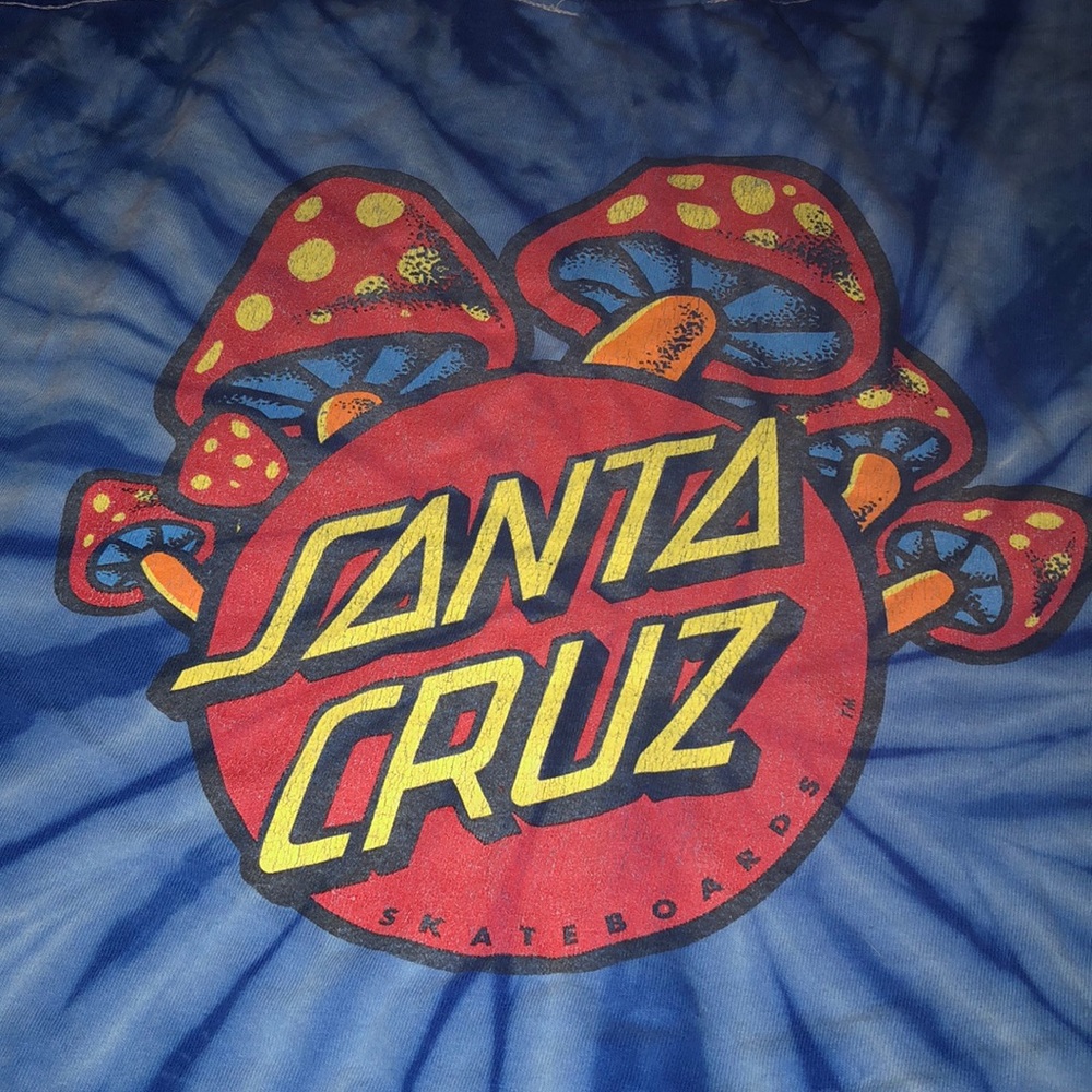 Santa Cruz  blue size large blue mushroom tee